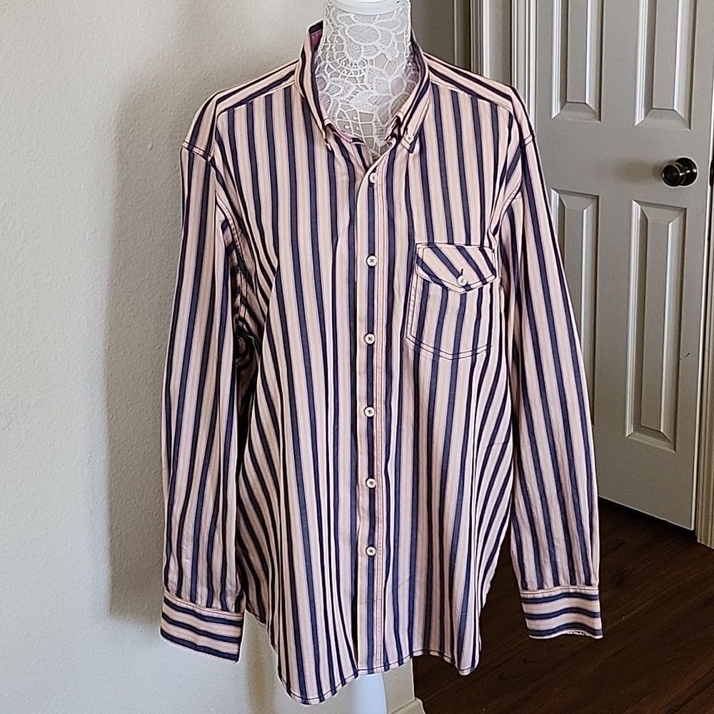 Tommy Bahama 100% Cotton Striped Nautical Vibes  Shirt Size XL NEW‎